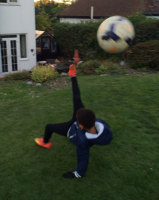 TBT to Charlie's first bicycle kick! 