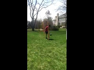 8 Year Old Juggles Through Obstacles with a Full Volley Finish