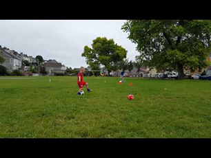 'Mini Payet' Oscar (Age 5) practicing free ki