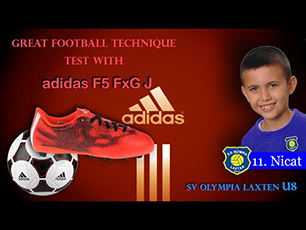 Amazing Football Skills like Gareth Bale - test kid adidas like F50 adizero FG - 8 years old player