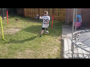Cado (age 7) showing maradona, step over and number 7 in his back garden