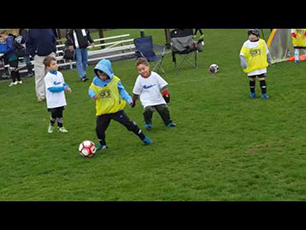 5 year old soccer star scores 1st of 6 goals in U6 game