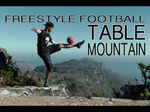 Freestyle Football Tricks on Table Mountain!