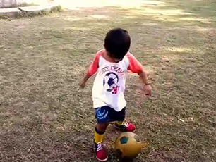 Soccer practice of Master *Prithvi* 