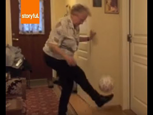 90 year old grandmother with Tekkers 