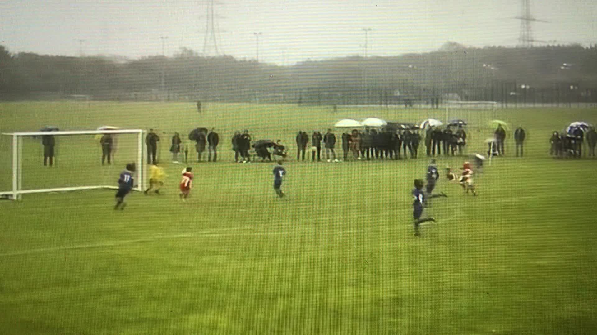 12 Year Old Brandon Wust Scoring against Walsall for Shrewsbury Town from Centre Back