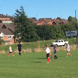 Free kick from half way 
