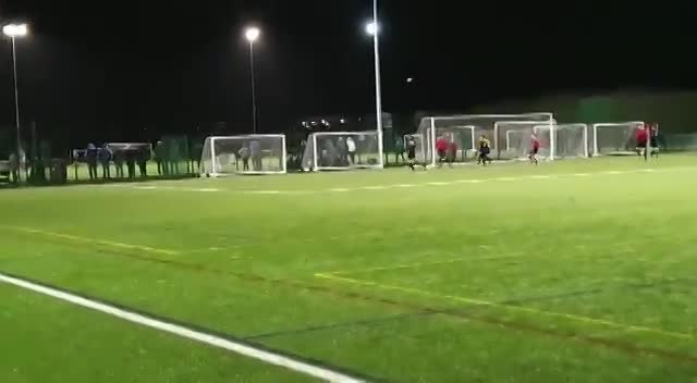 Free kick effort long range